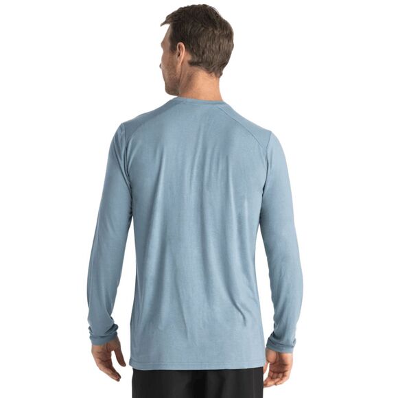 Free Fly Men's Crew Neck Comfort On Adventure Out Performance Bamboo Tee Blue XL - Picture 2 of 10